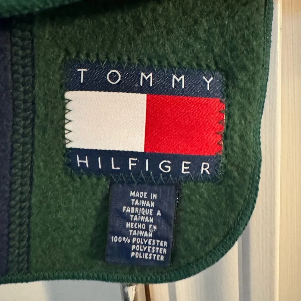 Tommy Hilfiger Green Fleece Scarf